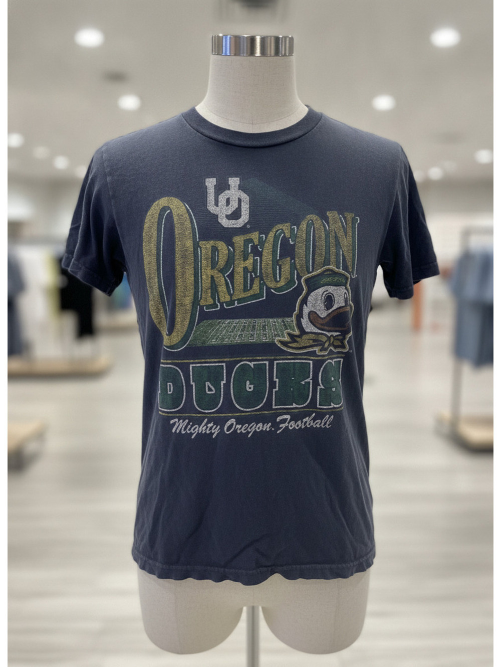 Hollister Blue Relaxed Fit Oregon Ducks Graphic T-Shirt Size S